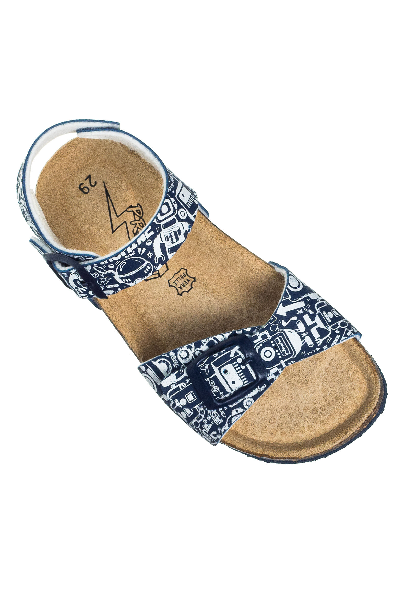 Сандалии мал. АРТ.7429033,син-бел,и.к/тек-н.к