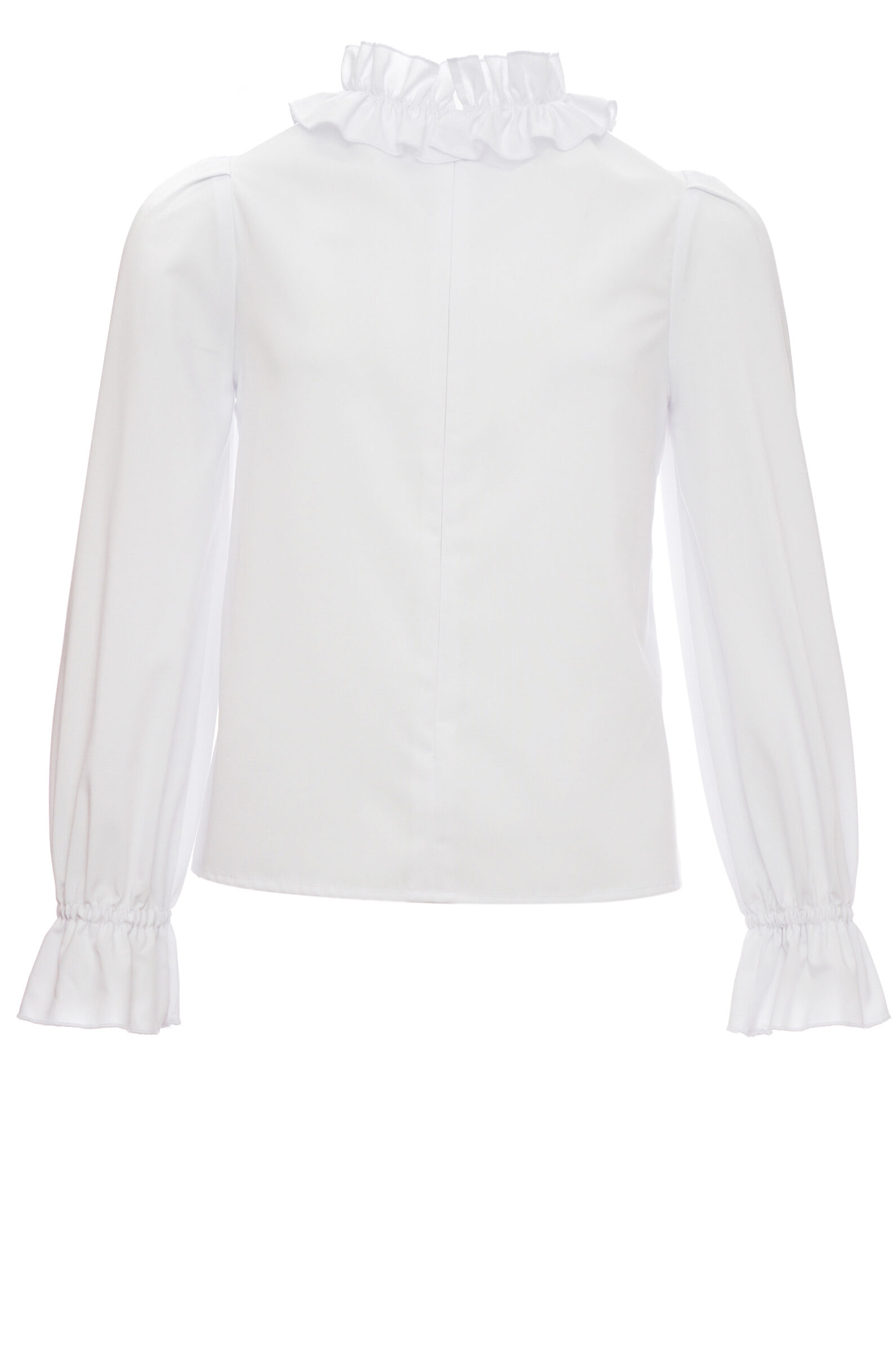 Блуза дев. АРТ.05121,бел,вис-пэ