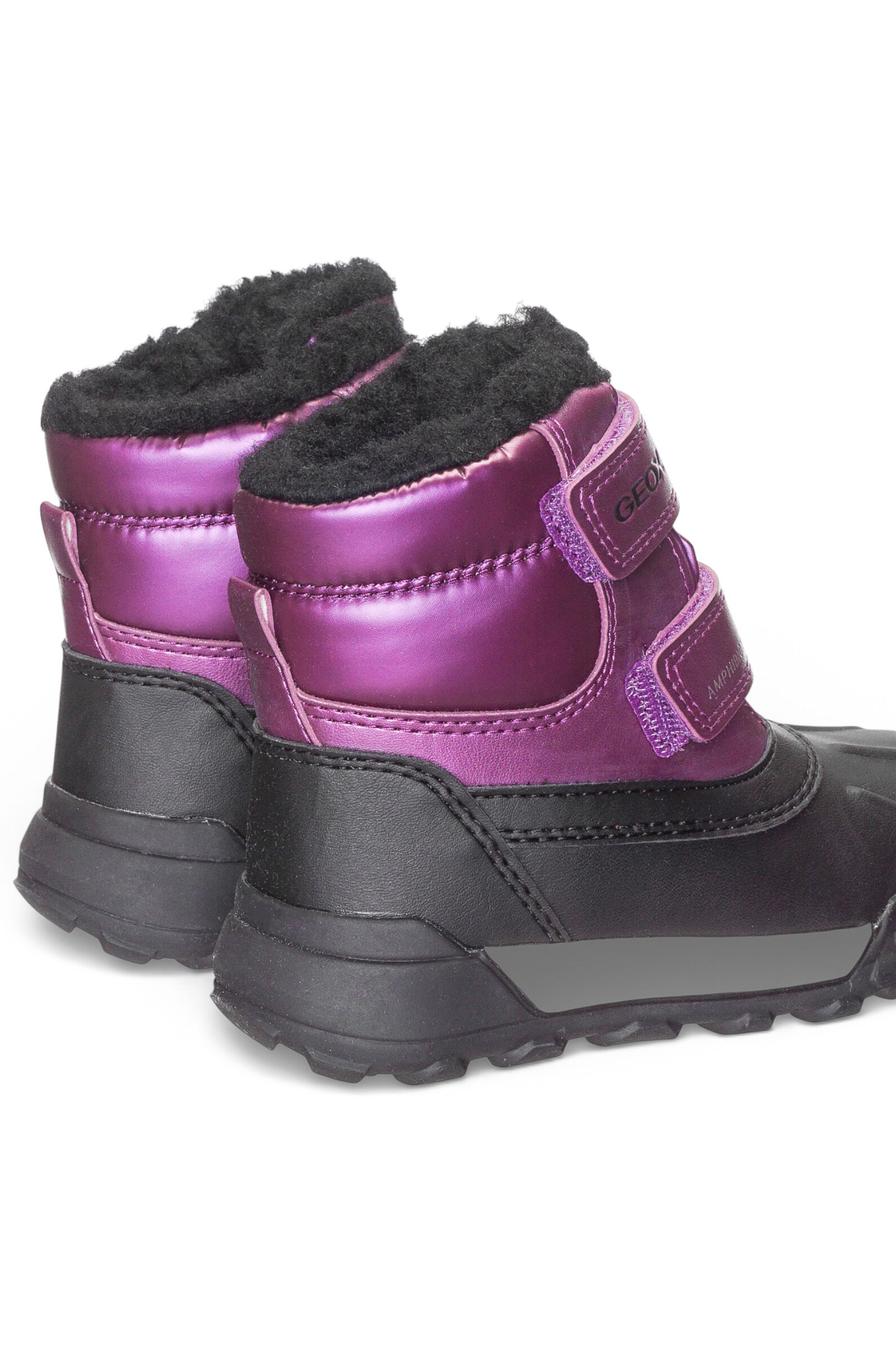 Ботинки дев. АРТ.B566MI,чер-фиол,и.к-тек/шер