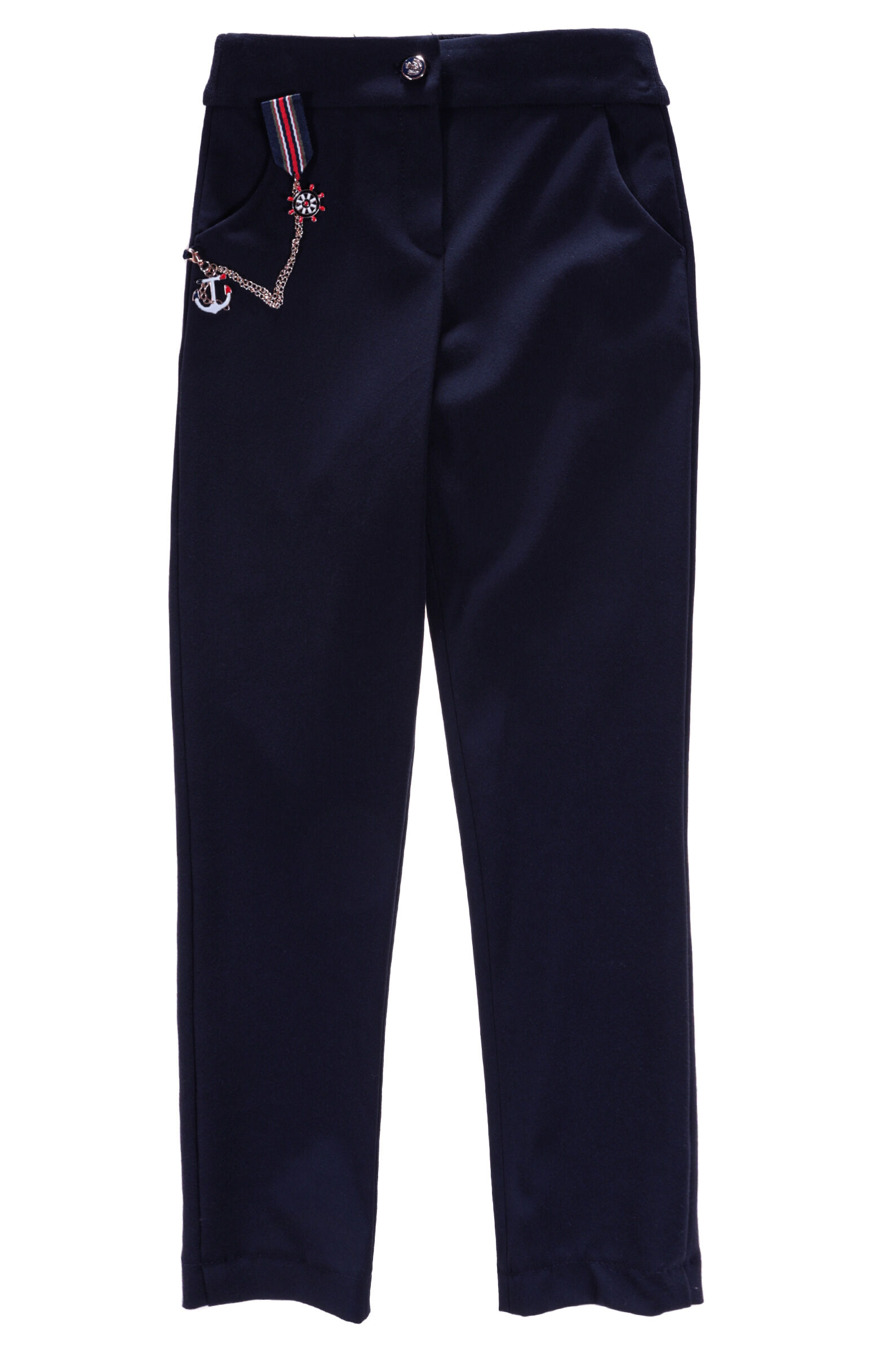 Брюки дев. АРТ.1912-522-ВВОК,син,пэ-вис-эл