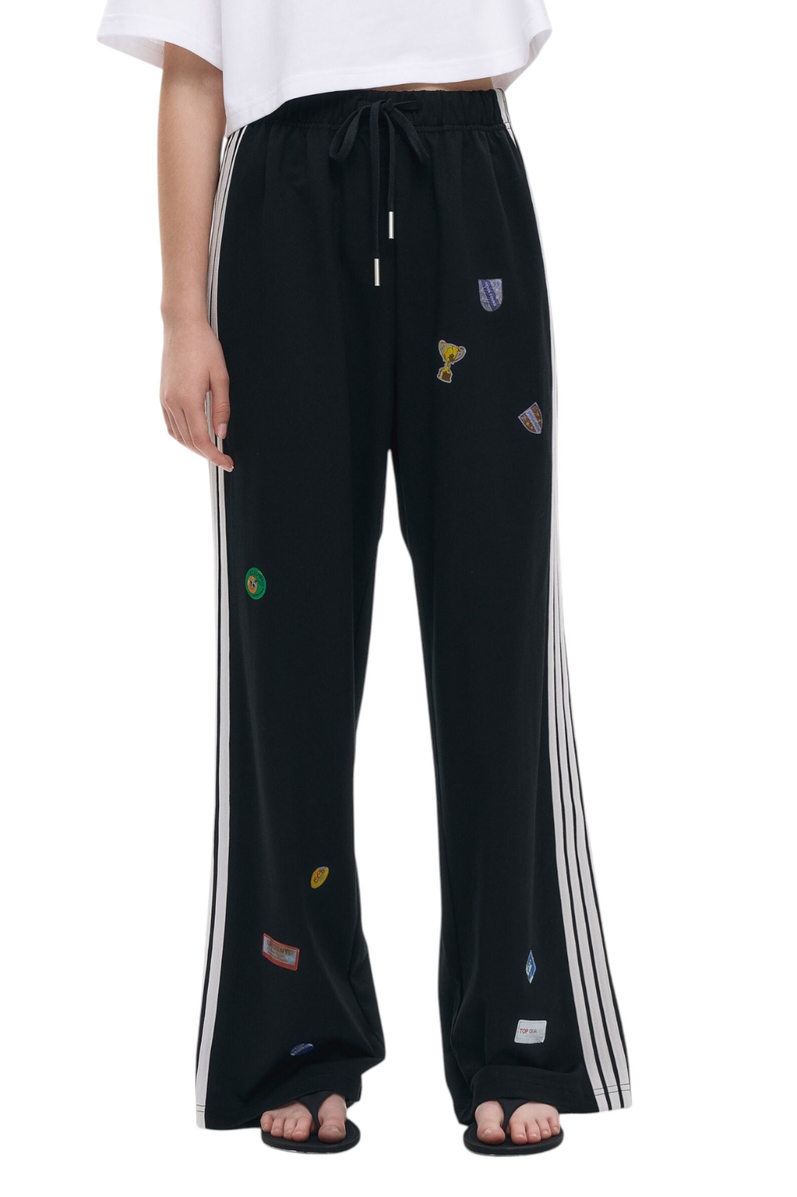 Брюки АРТ.AA237381,чер-бел,хл