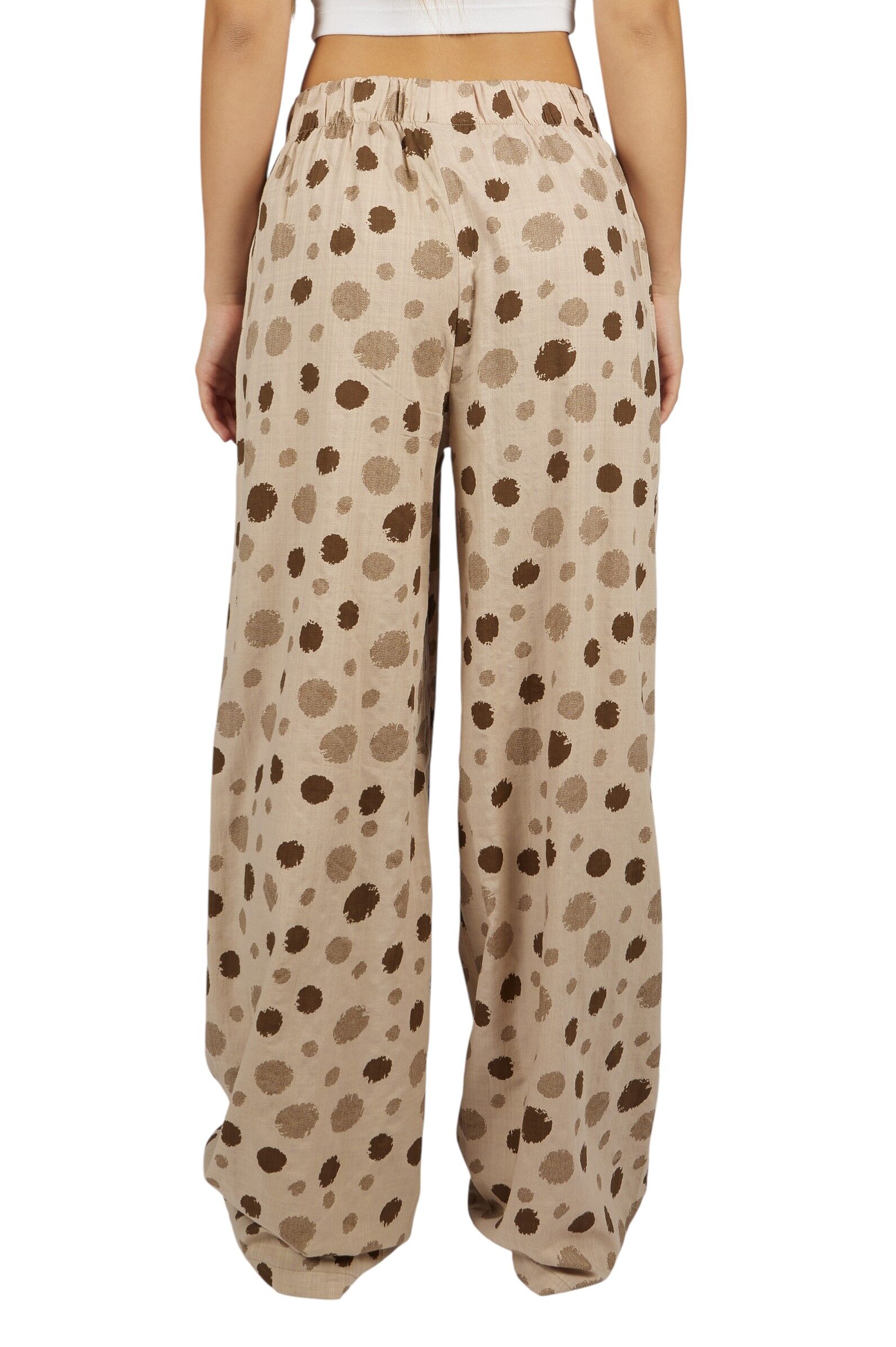 Брюки дев. АРТ.G-TR26095F,беж-кор,хл