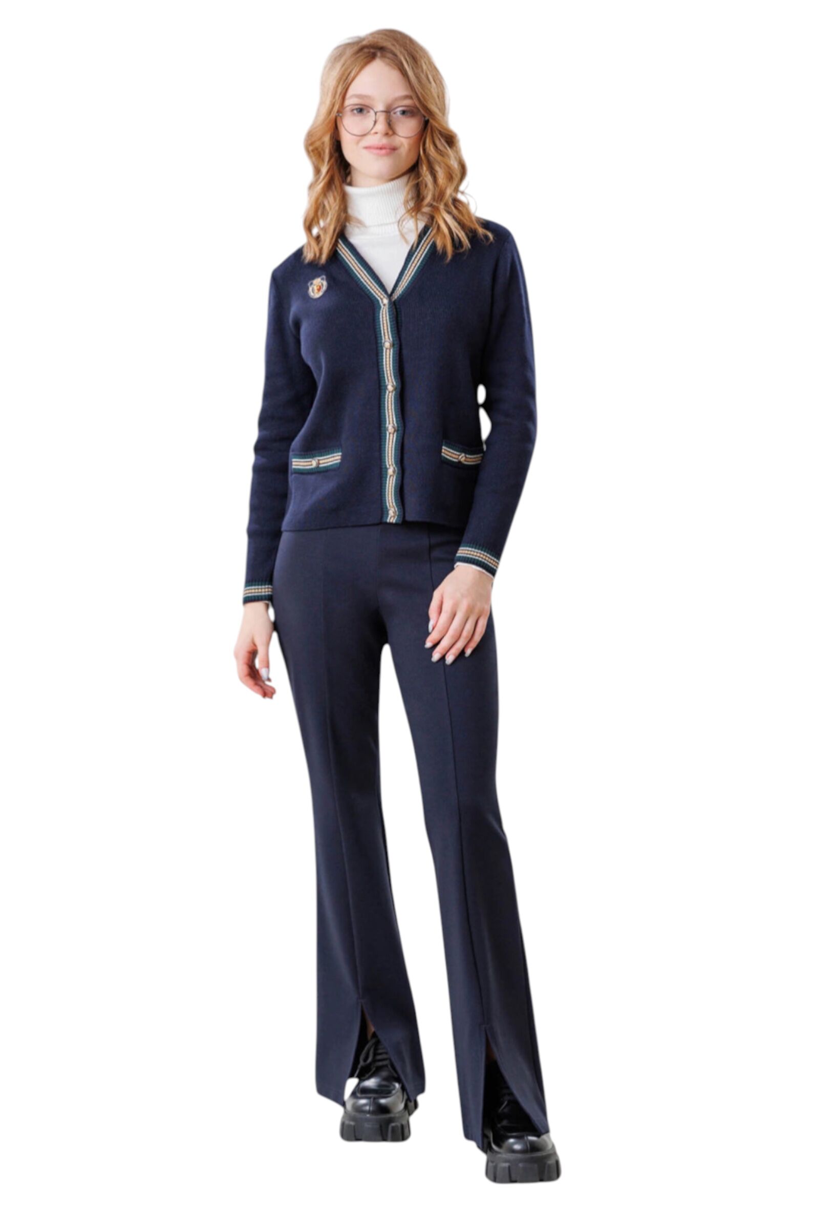 Джемпер дев. АРТ.FSL-33201Am-724,син-зел,хл