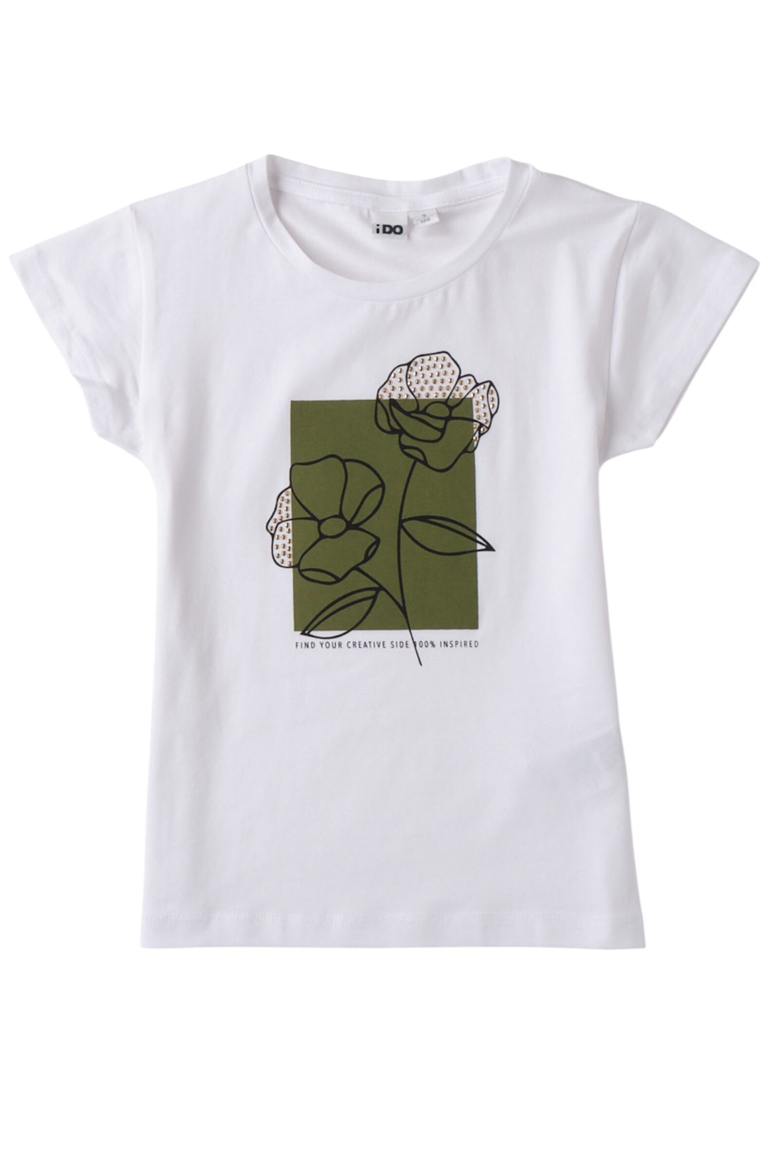 Футболка дев. АРТ.4.B844.00,бел,хл-эл