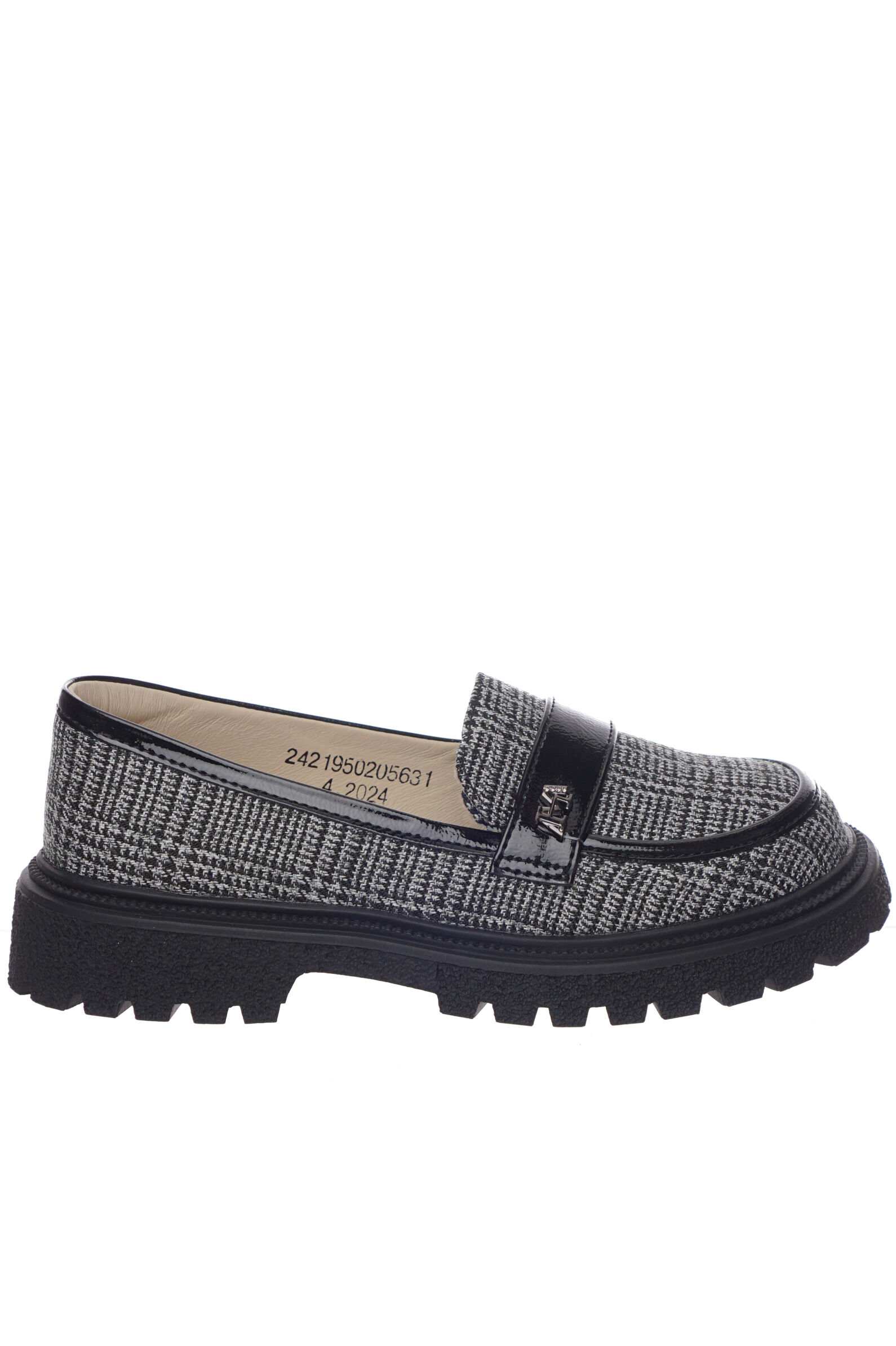 Лоферы дев. АРТ.24219502056,сер,тек/н.к