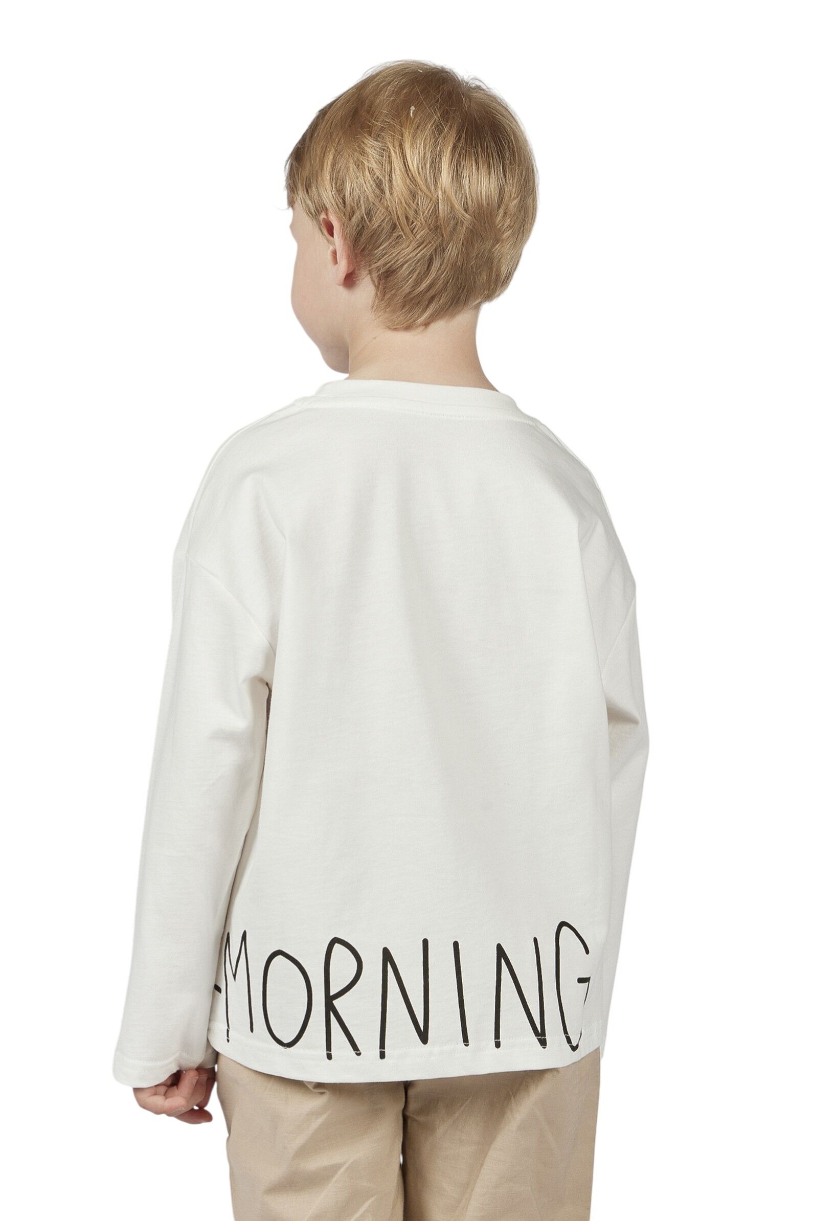 Лонгслив мал.АРТ.B-SW36160,бел-чер,хл-эл