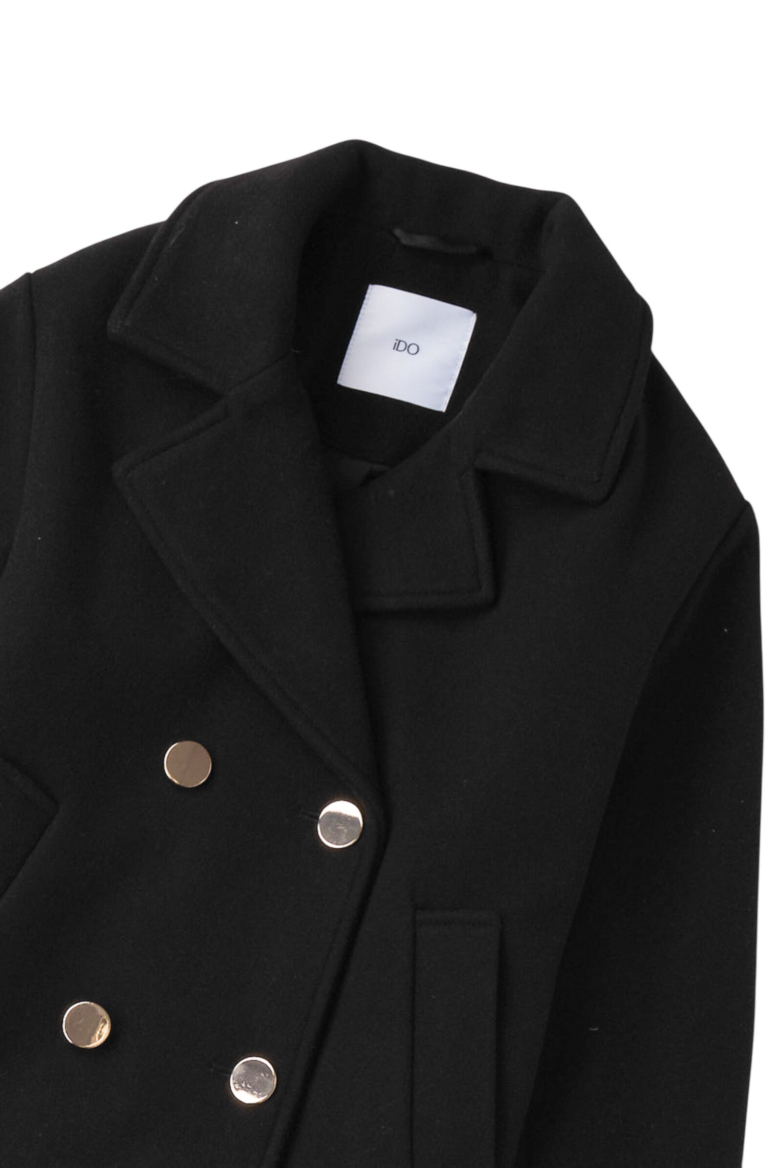 Пальто дев. АРТ.4.F556.00,чер,полиэф-вис-эл