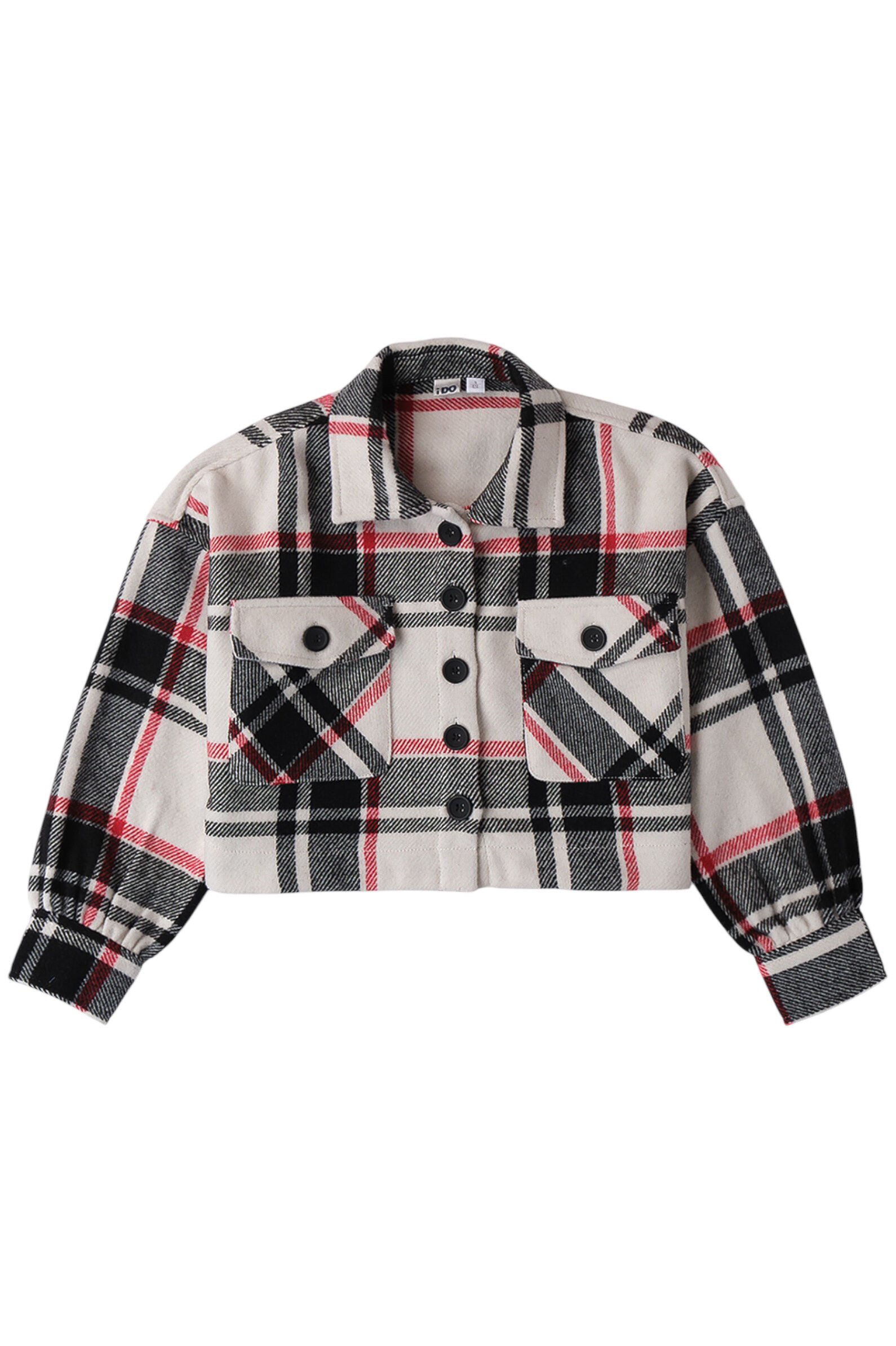 Рубашка дев. АРТ.4.A843.00,чер-крас,пэ-шер