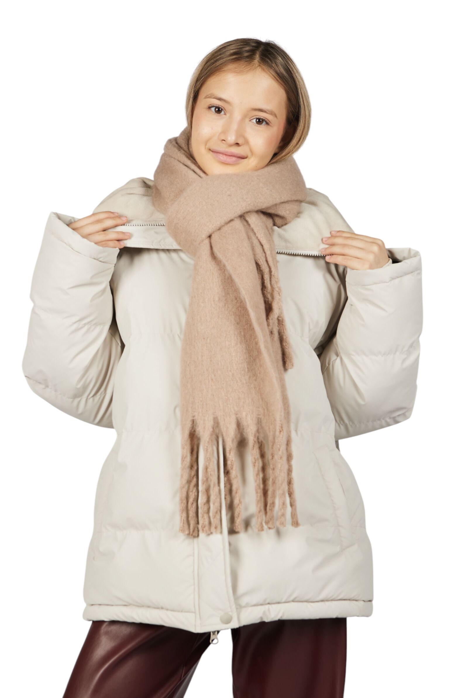 Шарф АРТ.A-SC55627,беж,хл-акр