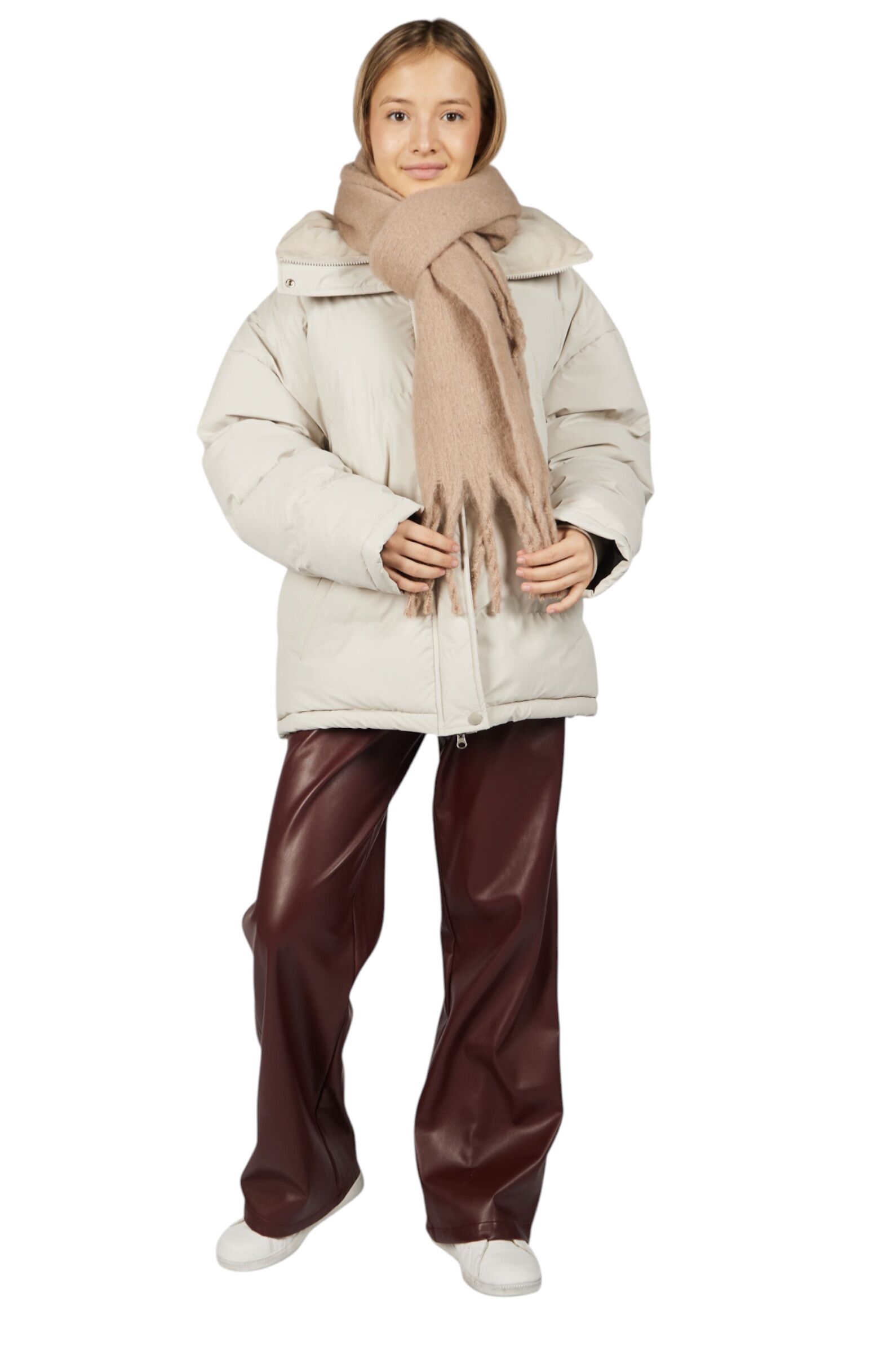 Шарф АРТ.A-SC55627,беж,хл-акр