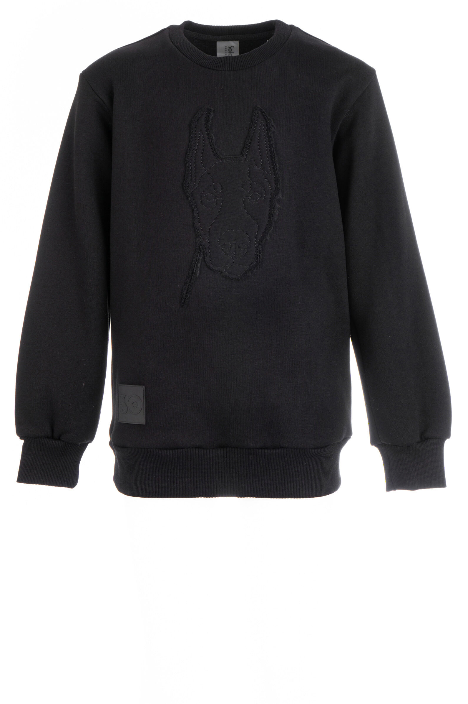 Свитшот дев. АРТ.SR160D201,чер,хл-эл