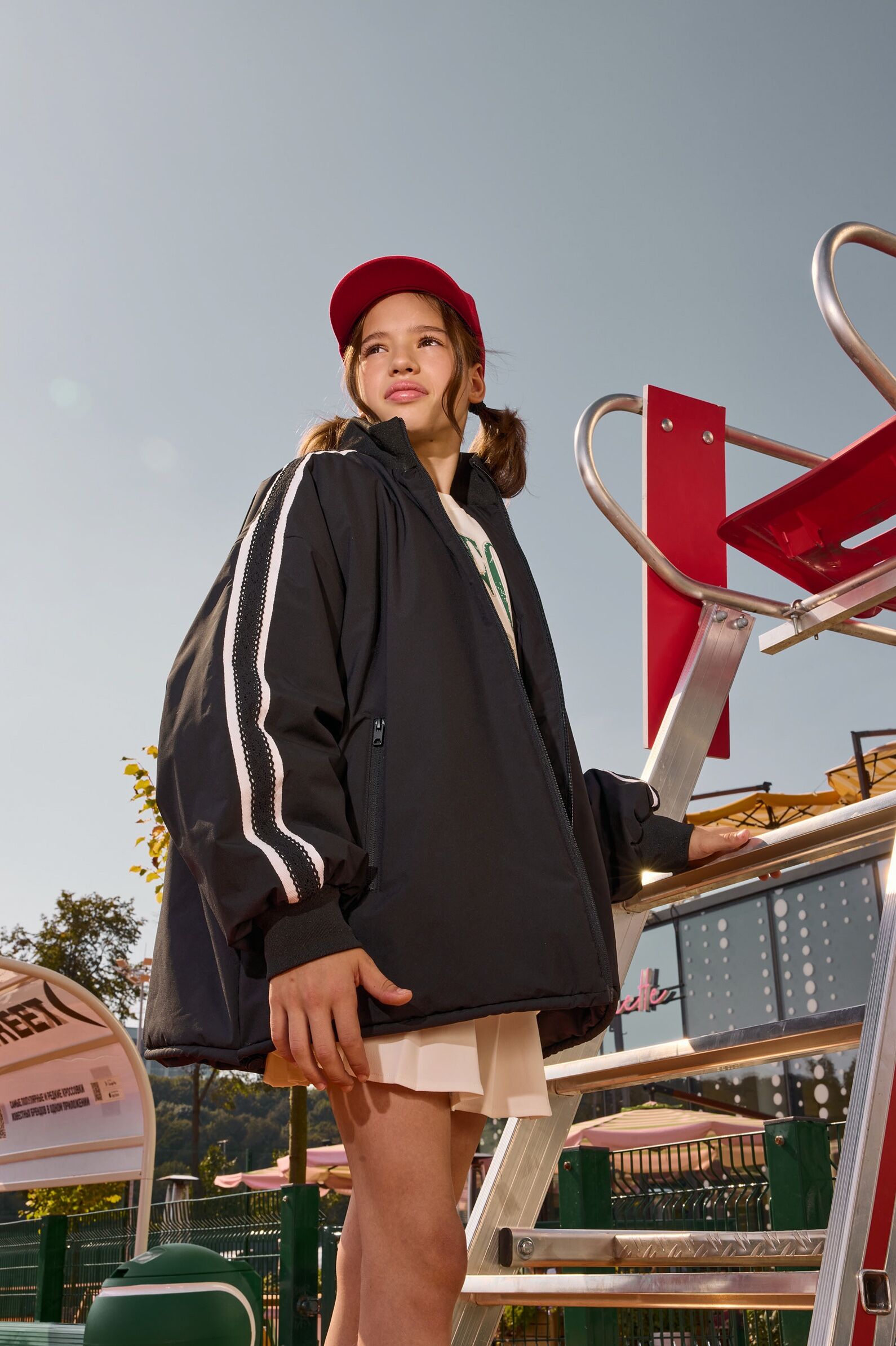 Ветровка дев. АРТ.C869,чер,полиэф/поливис